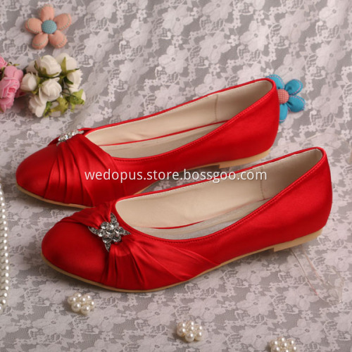 Purple Bridal Shoes Flats Closed Toe